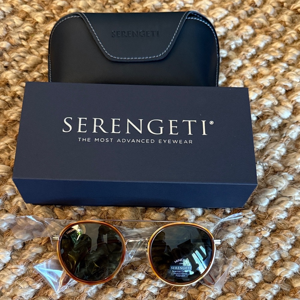 Serengeti Light Gold and Orange Sunglasses